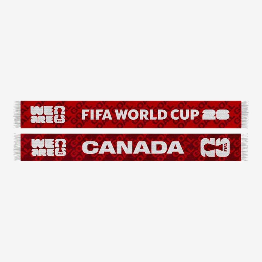 Image 734860.jpg, Product 734-860 / Price $44.99, 2026 FIFA World Cup Red Acrylic Scarf Canada from FIFA on TSC.ca's Sports department