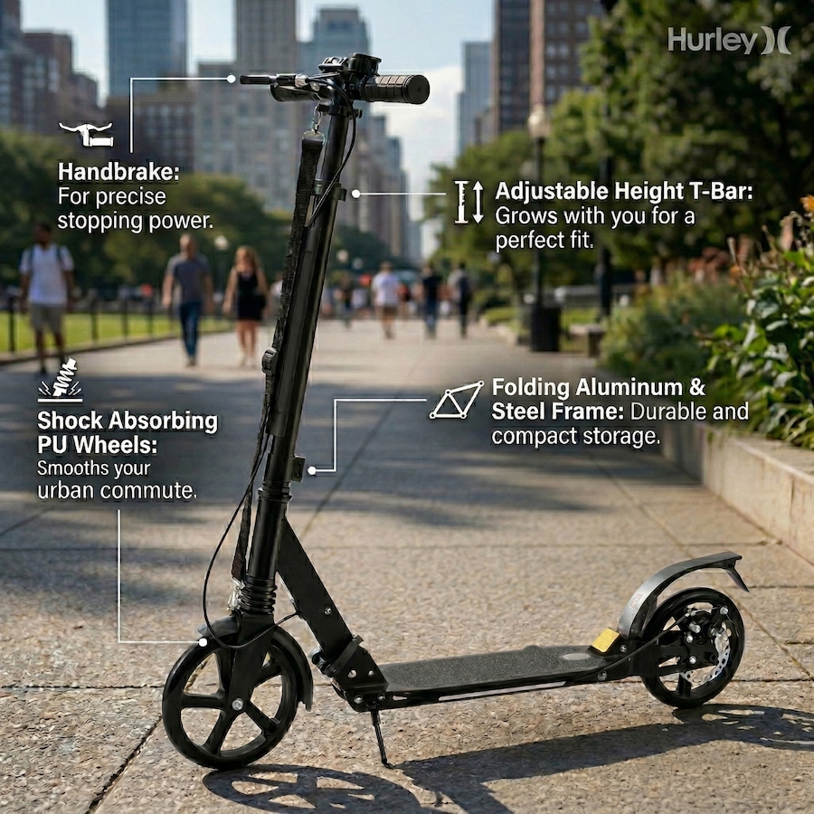 Image 734890_ALTMORE3.jpg, Product 734-890 / Price $179.99, Hurley Urban Pro Commuter Scooter with Handbrake from Hurley on TSC.ca's Health & Fitness department