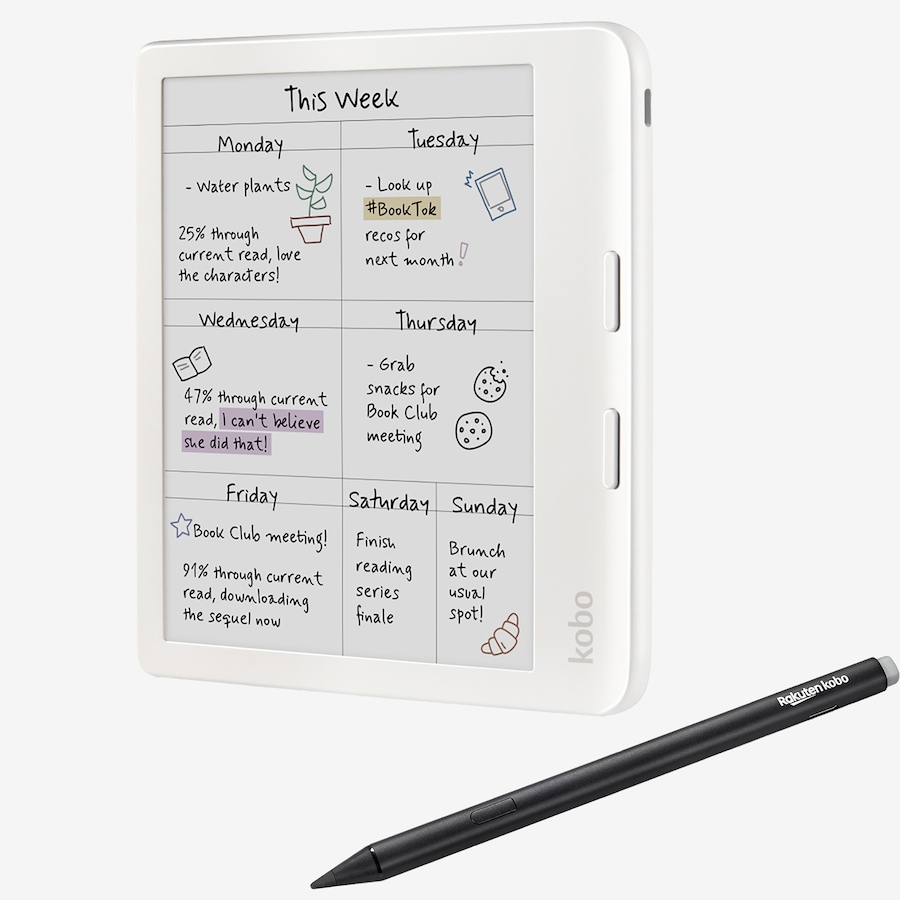 Image 734893_WHT.jpg, Product 734-893 / Price $379.98, Kobo Libra Colour with Stylus 2 from Kobo on TSC.ca's Electronics department