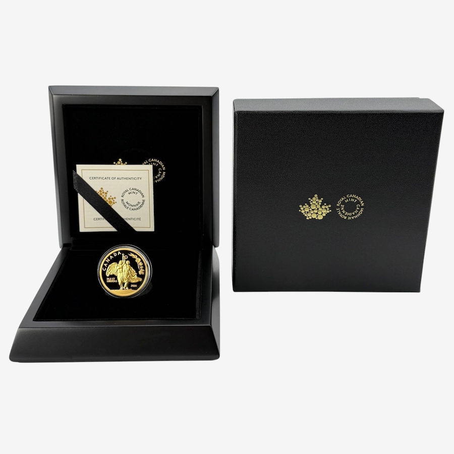 Image 735062_ALTMORE5.jpg, Product 735-062 / Price $8,259.00, 2026 $200 Allegory of Peace and Freedom One-Ounce Fine Gold Coin from Royal Canadian Mint (RCM) on TSC.ca's Coins department