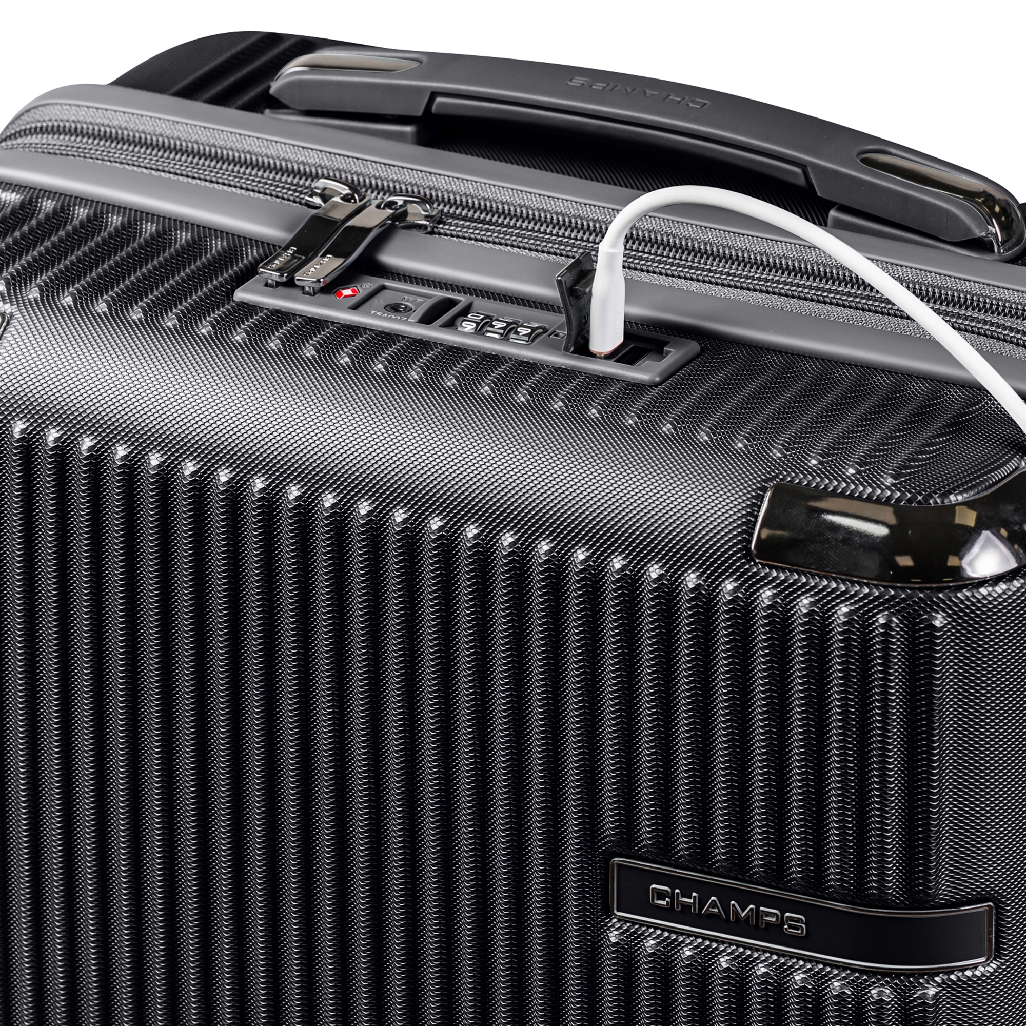 Champs Luggage Legacy Collection Hard Side Spinner Expandable