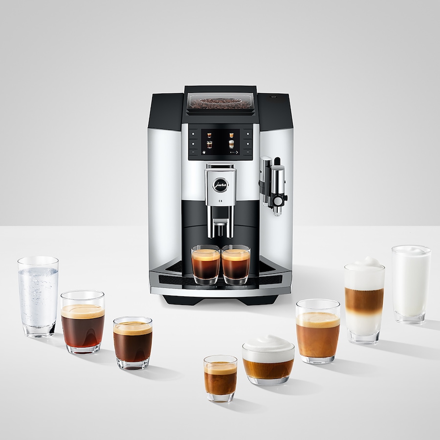 Image 735707_ALTMORE13.jpg, Product 735-707 / Price $2,995.00, Jura E8 Chrome Automatic Bean-to-Cup Espresso Machine Bundle from Jura on TSC.ca's Kitchen department