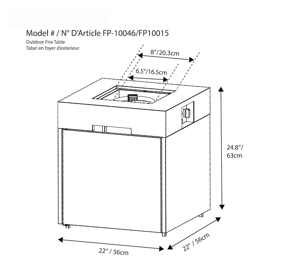 Image 735756_ALTMORE2.jpg, Product 735-756 / Price $599.99, Paramount Pebble Aluminum Propane Fire Pit Table from Paramount on TSC.ca's Home & Garden department