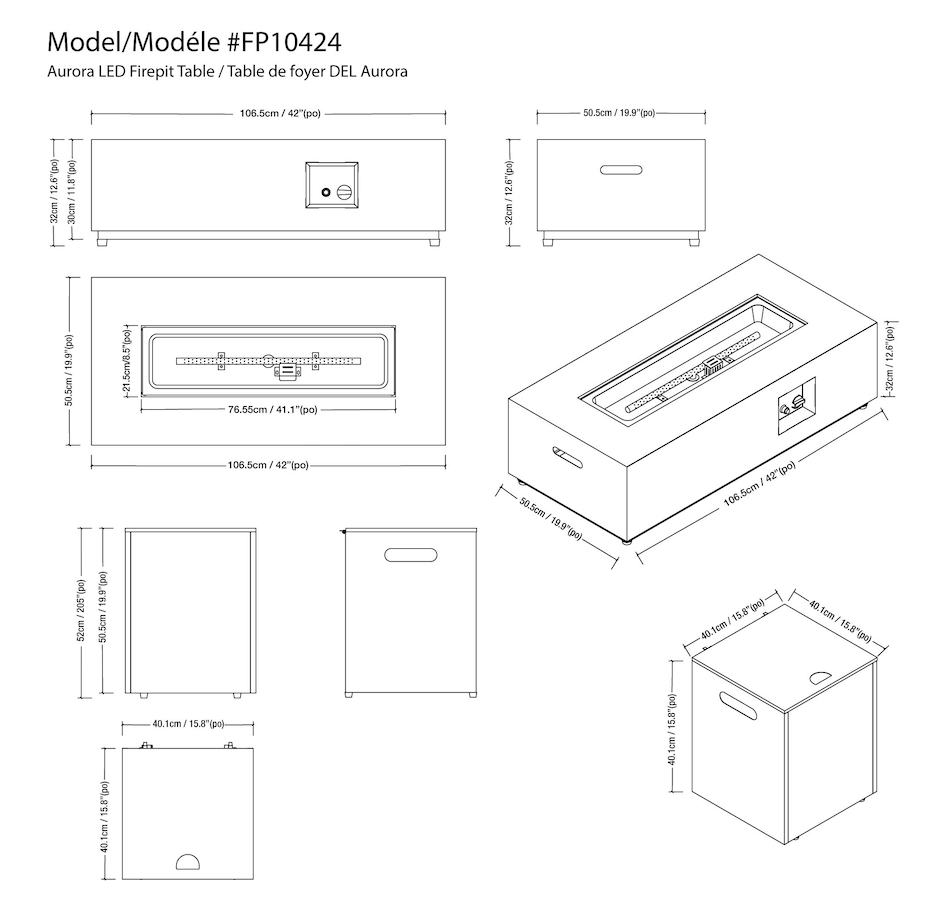Image 735761_ALTMORE2.jpg, Product 735-761 / Price $599.99, Paramount Aurora LED Fire Pit Table from Paramount on TSC.ca's Home & Garden department