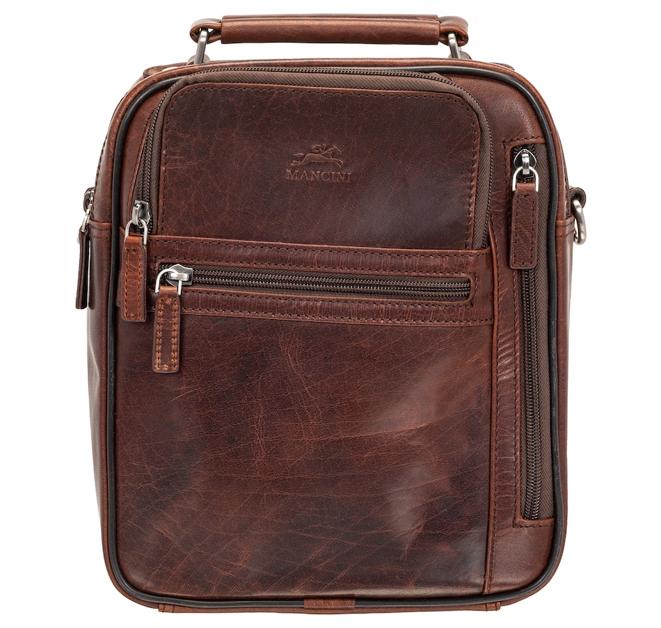 Image 735778_BRN.jpg, Product 735-778 / Price $166.99, Mancini Buffalo Large Unisex Bag from Mancini Fine Leather on TSC.ca's Fashion department