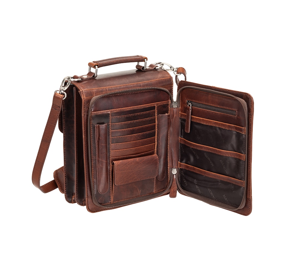 Image 735779_ALTMORE9.jpg, Product 735-779 / Price $199.99, Mancini Buffalo Unisex Bag with Back Organizer from Mancini Fine Leather on TSC.ca's Fashion department