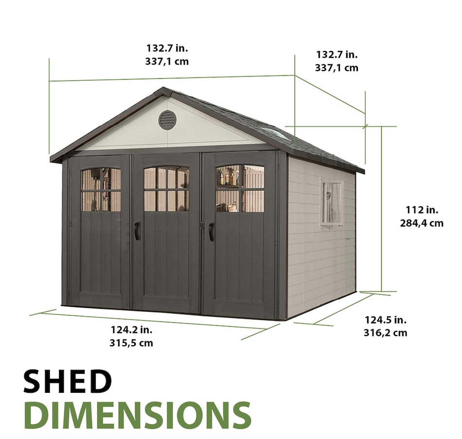 Image 735800_ALTMORE5.jpg, Product 735-800 / Price $5,999.99, Lifetime 11' x 11' Outdoor Storage Shed from Lifetime on TSC.ca's Home & Garden department