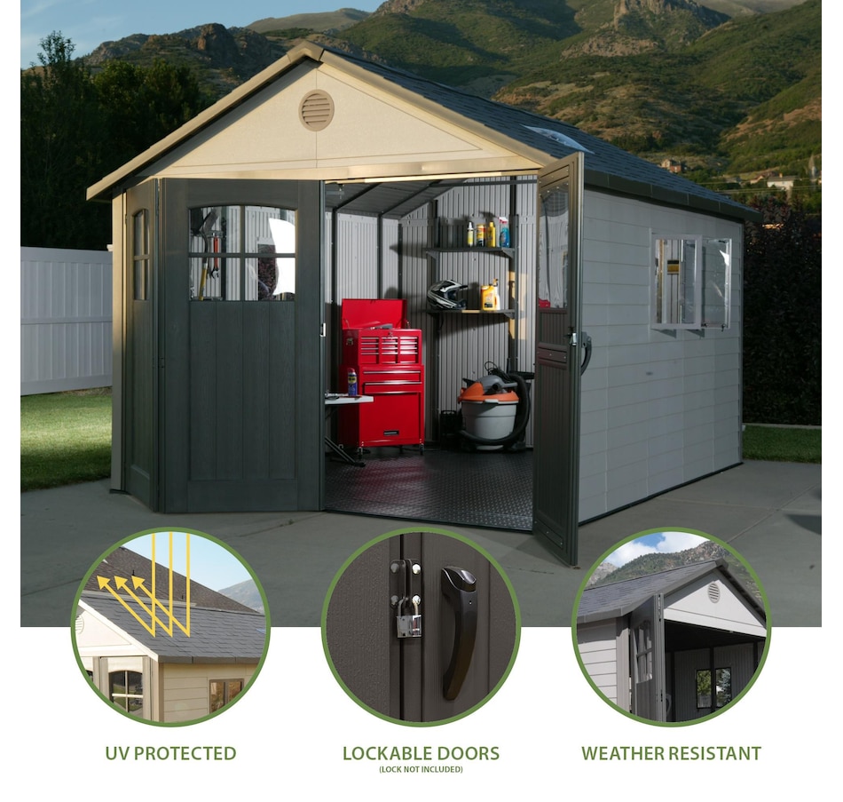 Image 735800_ALTMORE6.jpg, Product 735-800 / Price $5,999.99, Lifetime 11' x 11' Outdoor Storage Shed from Lifetime on TSC.ca's Home & Garden department