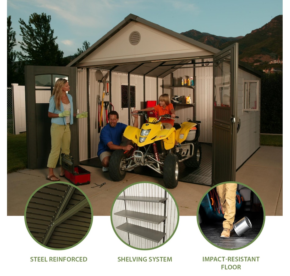 Image 735800_ALTMORE7.jpg, Product 735-800 / Price $5,999.99, Lifetime 11' x 11' Outdoor Storage Shed from Lifetime on TSC.ca's Home & Garden department
