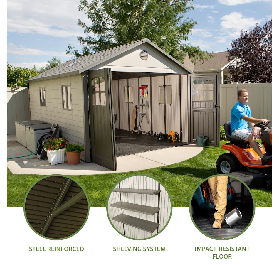 Image 735801_ALTMORE7.jpg, Product 735-801 / Price $7,799.99, Lifetime 11' x 18.5' Outdoor Storage Shed from Lifetime on TSC.ca's Home & Garden department