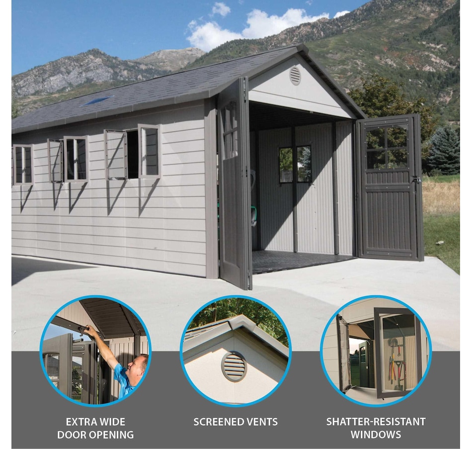 Image 735802_ALTMORE5.jpg, Product 735-802 / Price $7,999.99, Lifetime 11' x 21' Outdoor Storage Shed from Lifetime on TSC.ca's Home & Garden department