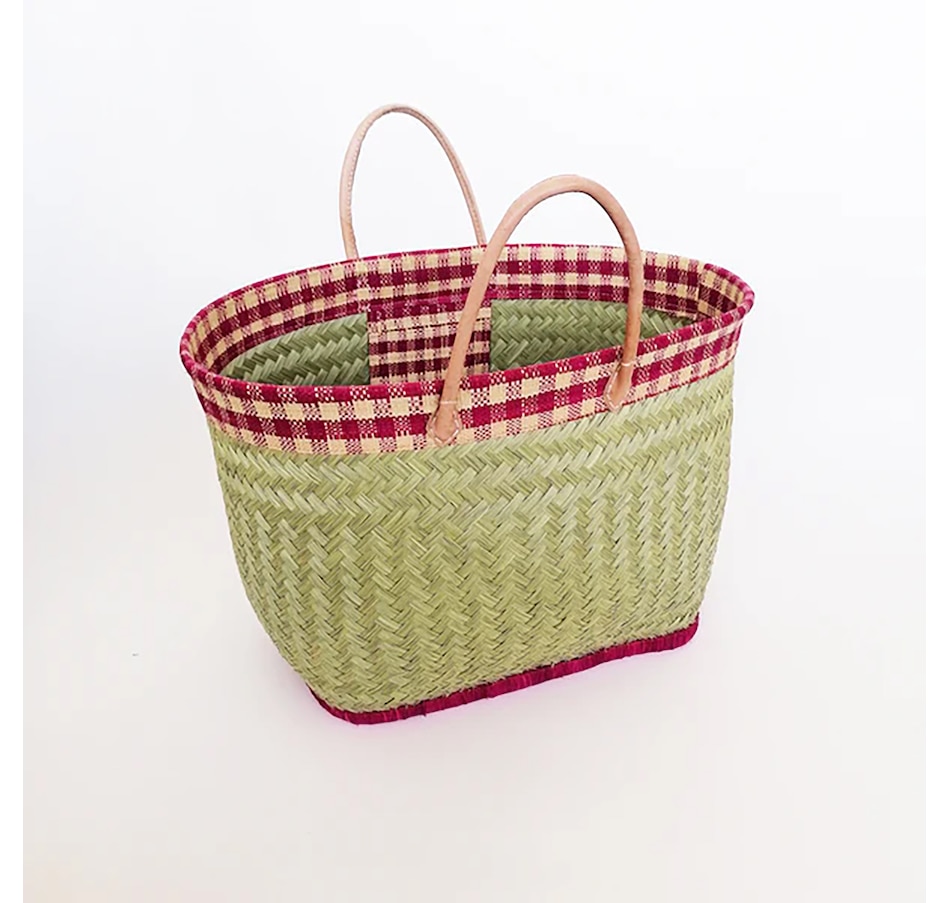 Image 735815_FUS.jpg, Product 735-815 / Price $46.95, Beach/Market Gingham Edge Bag from Dolce & Gourmando on TSC.ca's Fashion department