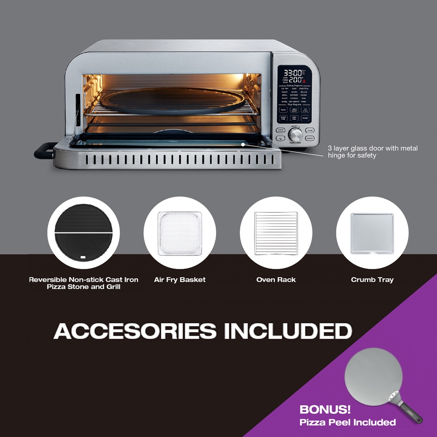 Image 735916_ALTMORE21.jpg, Product 735-916 / Price $499.99, Salton Pizzadesso Pro 15-in-1 Pizza Oven, Air Fry and Toaster  from Salton on TSC.ca's Kitchen department