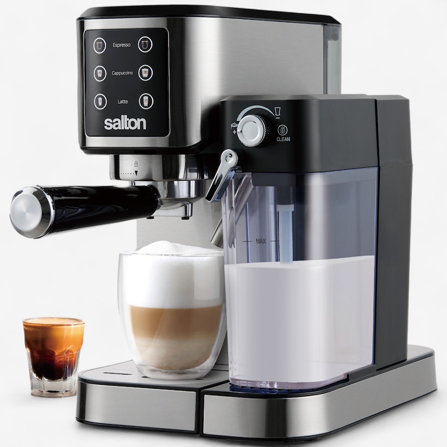 Image 735917.jpg, Product 735-917 / Price $249.99, Salton Stainless Steel 3-in-1 Digital Espresso Cappuccino and Latte Machine from Salton on TSC.ca's Kitchen department