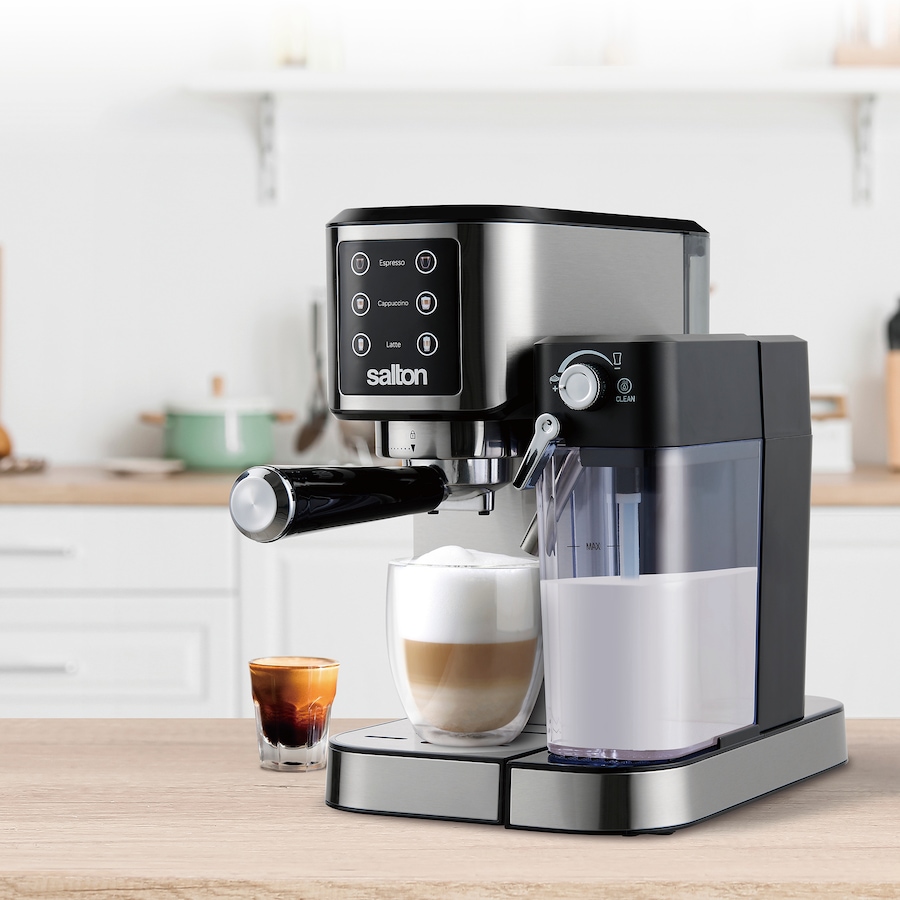 Image 735917_ALTMORE3.jpg, Product 735-917 / Price $249.99, Salton Stainless Steel 3-in-1 Digital Espresso Cappuccino and Latte Machine from Salton on TSC.ca's Kitchen department
