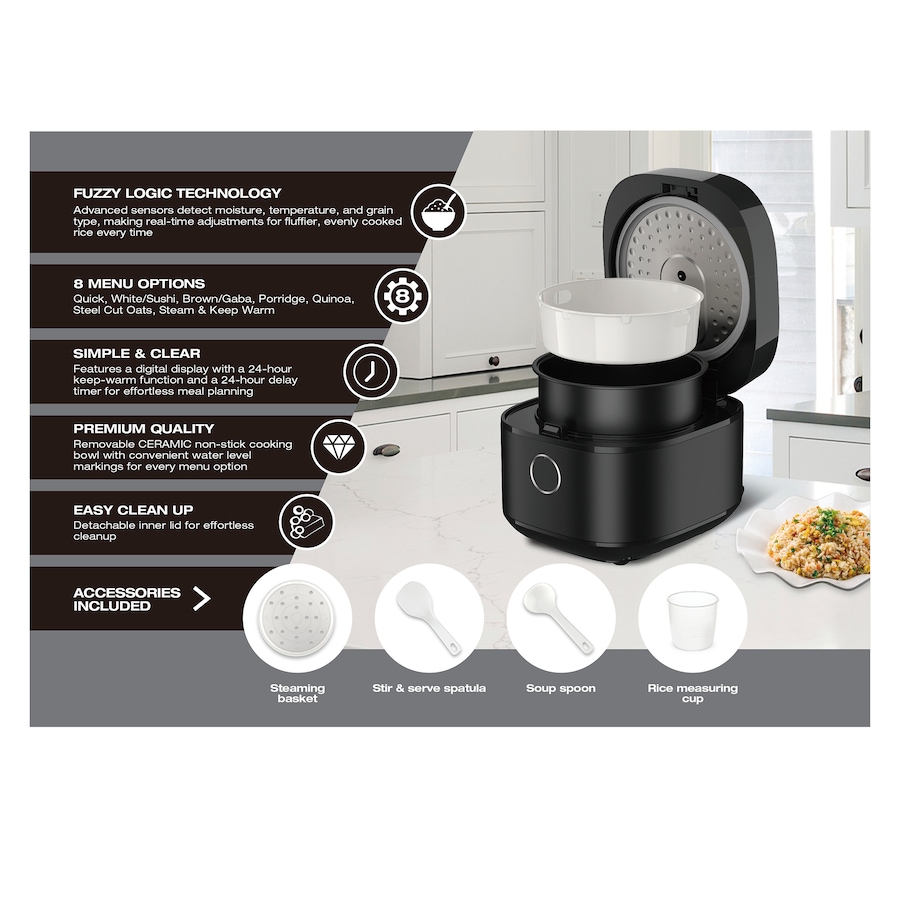 Image 735918_ALTMORE9.jpg, Product 735-918 / Price $109.99, Salton Multifunction Micom Rice Cooker (12-Cup) from Salton on TSC.ca's Kitchen department