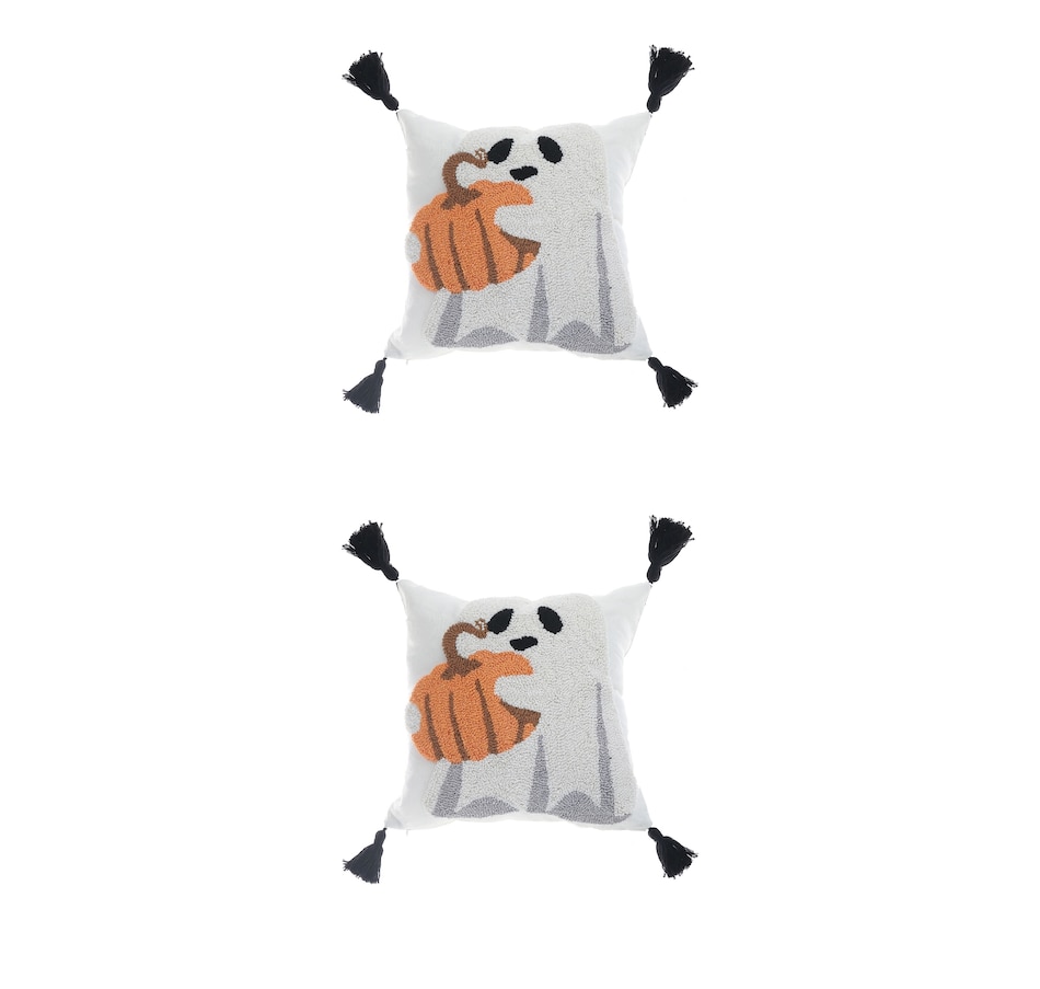 Image 735930_ALTMORE2.jpg, Product 735-930 / Price $64.99, IH Casa Décor Cotton Embroidered Cushion (Ghost with Pumpkin, set of 2) from IH Casa Decor on TSC.ca's Home & Garden department