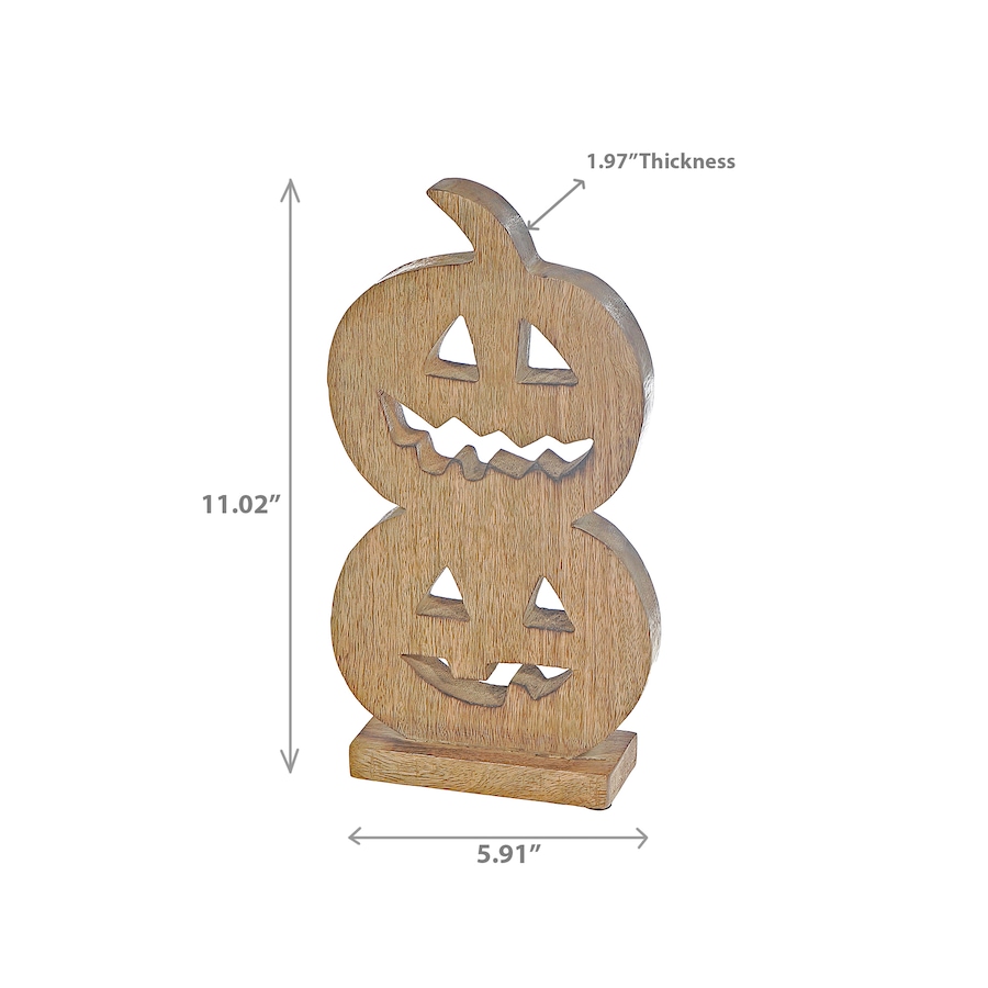 Image 735941_ALTMORE2.jpg, Product 735-941 / Price $29.99, IH Casa Décor Wood-Carved Double Jack-O-Lantern from IH Casa Decor on TSC.ca's Home & Garden department