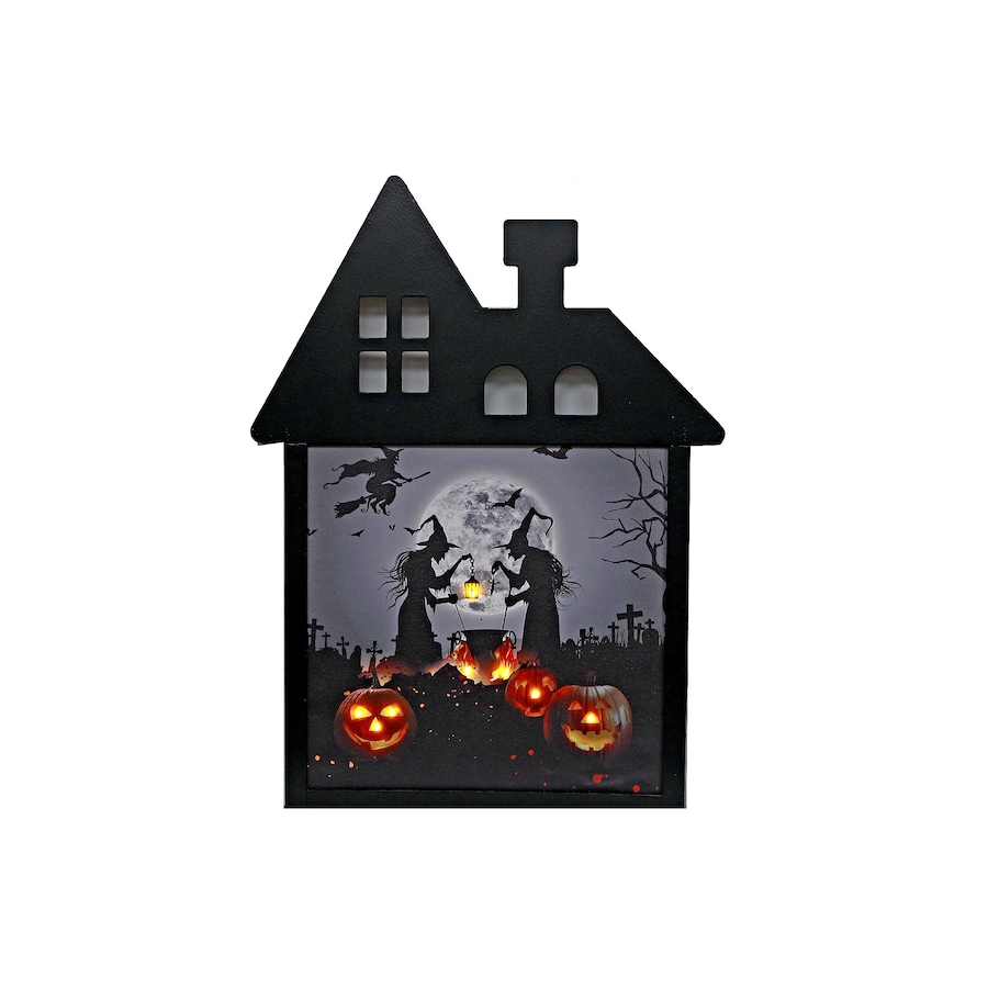 Image 735944.jpg, Product 735-944 / Price $49.99, IH Casa Décor LED PVC House Frame Wall Art (witches and pumpkins) from IH Casa Decor on TSC.ca's Home & Garden department
