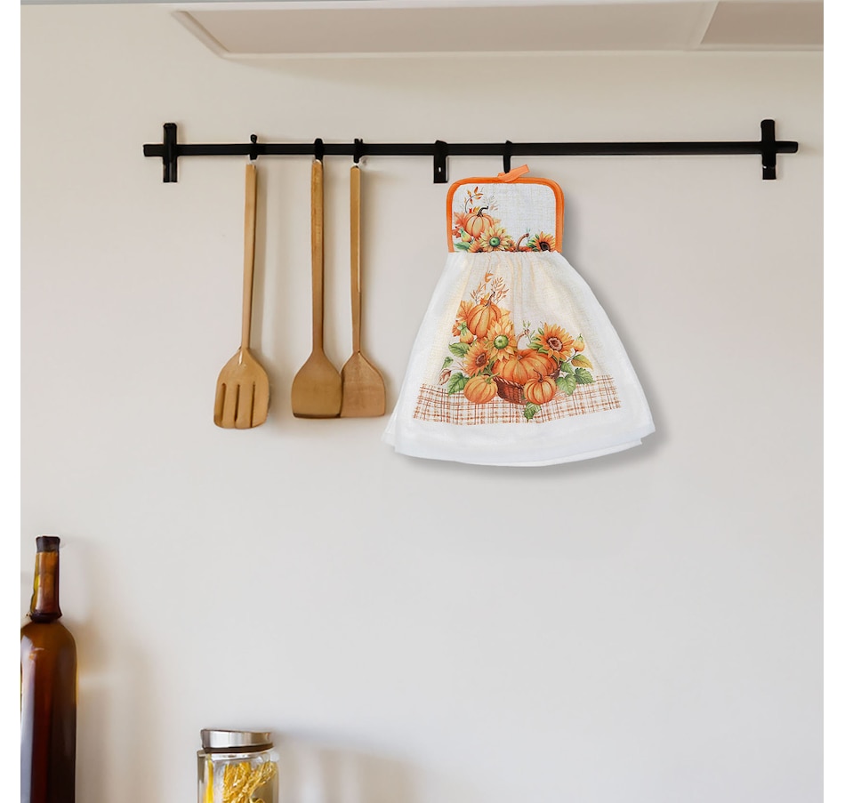 Image 735973_ALTMORE1.jpg, Product 735-973 / Price $19.99, IH Casa Décor Tie Hand Towel (pumpkin, set of 2) from IH Casa Decor on TSC.ca's Kitchen department