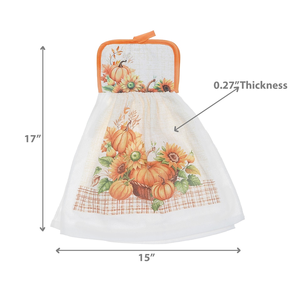 Image 735973_ALTMORE3.jpg, Product 735-973 / Price $19.99, IH Casa Décor Tie Hand Towel (pumpkin, set of 2) from IH Casa Decor on TSC.ca's Kitchen department