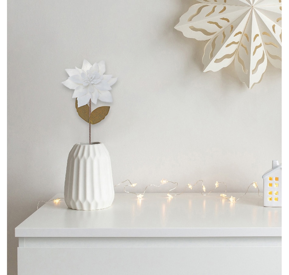 Image 736014_ALTMORE1.jpg, Product 736-014 / Price $19.99, IH Casa Décor Long-Stem Felt Poinsettia Pick (white) from IH Casa Decor on TSC.ca's Home & Garden department
