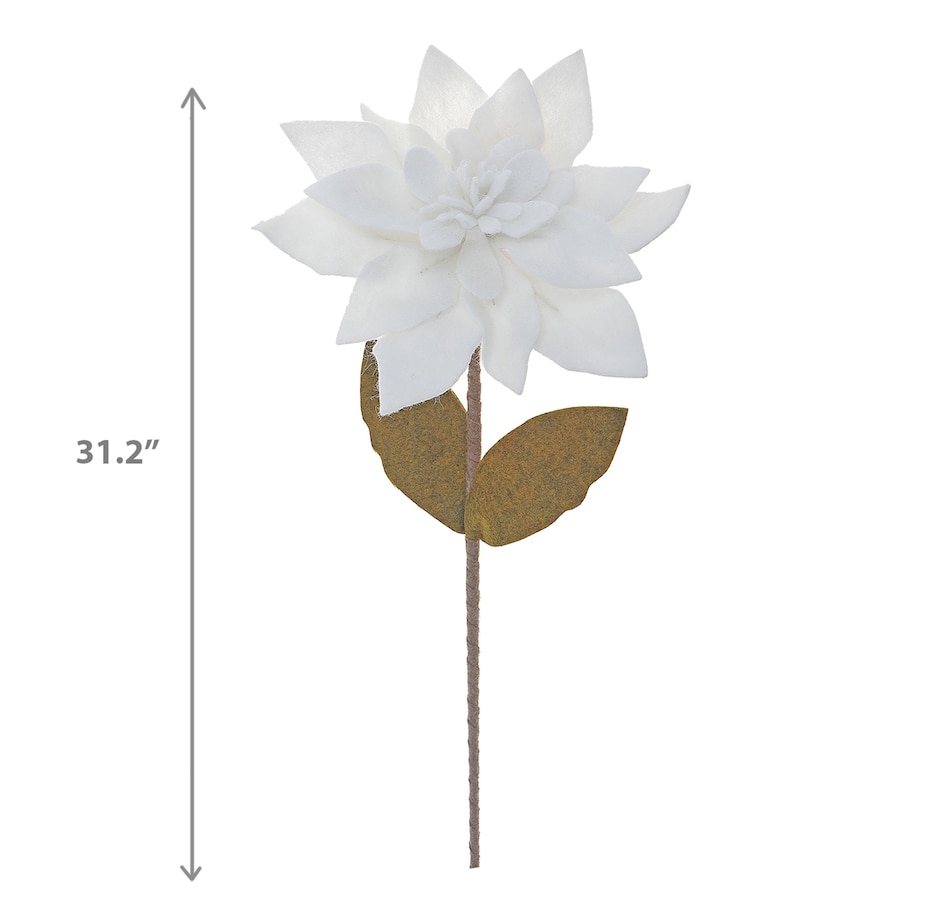 Image 736014_ALTMORE2.jpg, Product 736-014 / Price $19.99, IH Casa Décor Long-Stem Felt Poinsettia Pick (white) from IH Casa Decor on TSC.ca's Home & Garden department