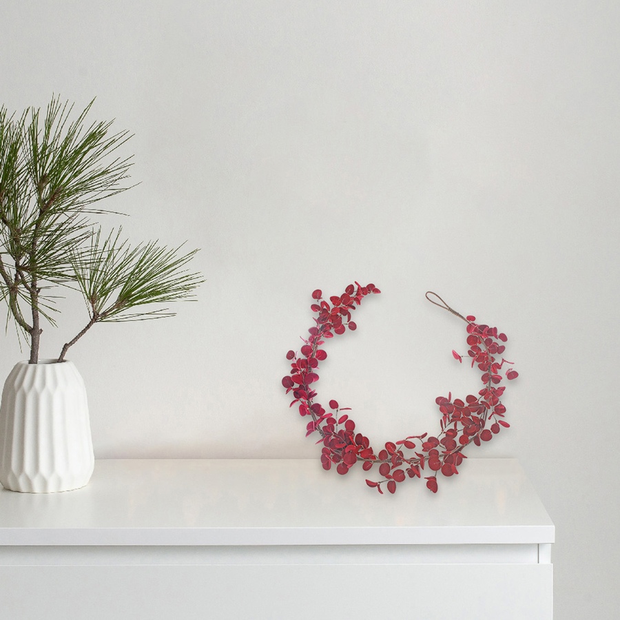 Image 736016_ALTMORE1.jpg, Product 736-016 / Price $49.99, IH Casa Décor Burgundy Felt Eucalyptus Garland from IH Casa Decor on TSC.ca's Home & Garden department