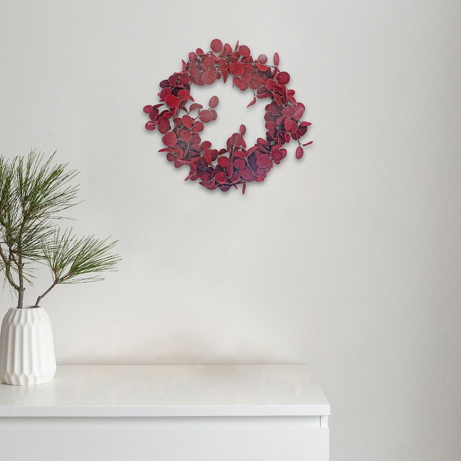 Image 736017_ALTMORE1.jpg, Product 736-017 / Price $54.99, IH Casa Décor Burgundy Felt Eucalyptus Wreath from IH Casa Decor on TSC.ca's Home & Garden department