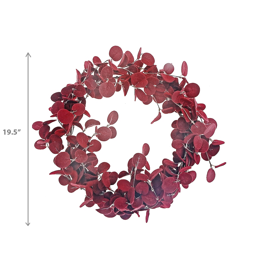 Image 736017_ALTMORE2.jpg, Product 736-017 / Price $54.99, IH Casa Décor Burgundy Felt Eucalyptus Wreath from IH Casa Decor on TSC.ca's Home & Garden department