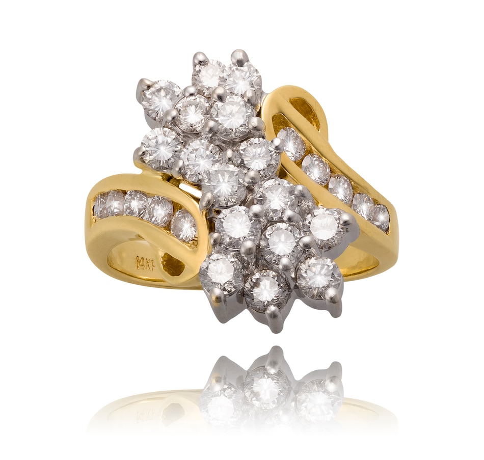 Image 736044_ALTMORE1.jpg, Product 736-044 / Price $2,295.00, Estate Originals 14K Yellow and White Gold 1.30 av. ctw Diamond Swirl Cluster Ring from Estate Originals on TSC.ca's Jewellery department