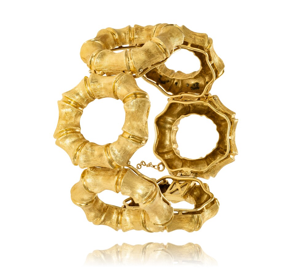 Jewellery Bracelets Link Bracelets Estate Originals Italian Made 18k Yellow Gold Fancy 5599