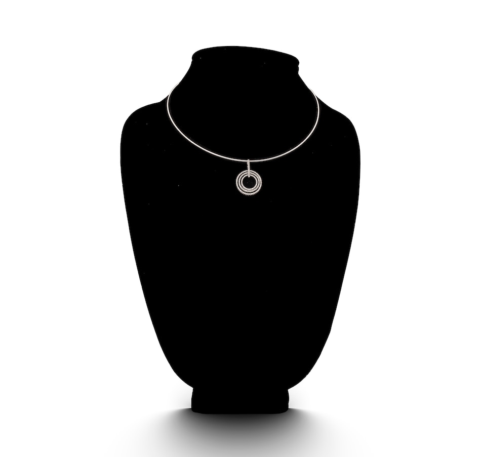 Image 736105_ALTMORE2.jpg, Product 736-105 / Price $2,895.00, Estate Originals 14K White Gold Triple Circle Diamond Drop Pendant from Estate Originals on TSC.ca's Jewellery department