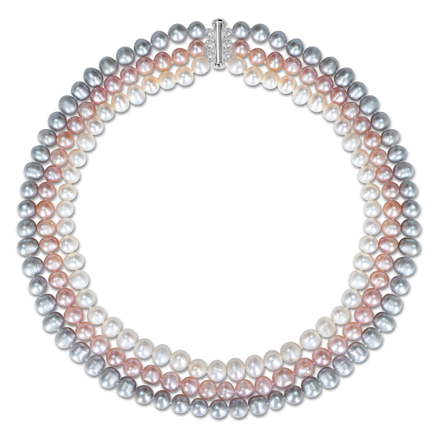 Image 736141_ALTMORE1.jpg, Product 736-141 / Price $349.99, Amour Pearls 7.5-8mm Multi Colour Freshwater Cultured Three Strand Necklace from Amour Pearls on TSC.ca's Jewellery department