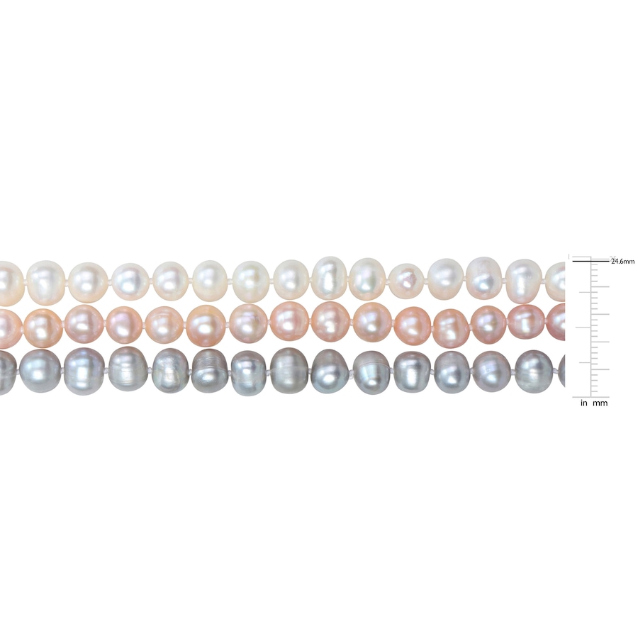 Image 736141_ALTMORE3.jpg, Product 736-141 / Price $349.99, Amour Pearls 7.5-8mm Multi Colour Freshwater Cultured Three Strand Necklace from Amour Pearls on TSC.ca's Jewellery department