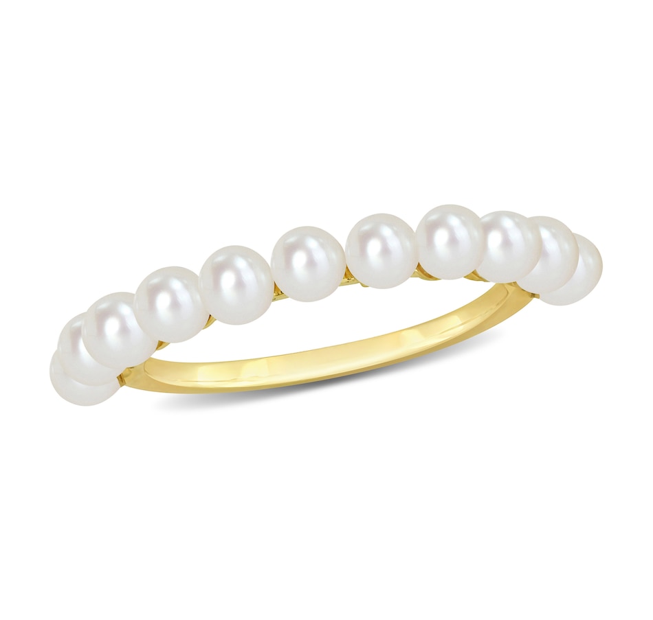 Image 736147.jpg, Product 736-147 / Price $449.99, Amour Pearls 14K Yellow Gold 3-3.5mm Freshwater Cultured Pearl Single Row Ring from Amour Pearls on TSC.ca's Jewellery department