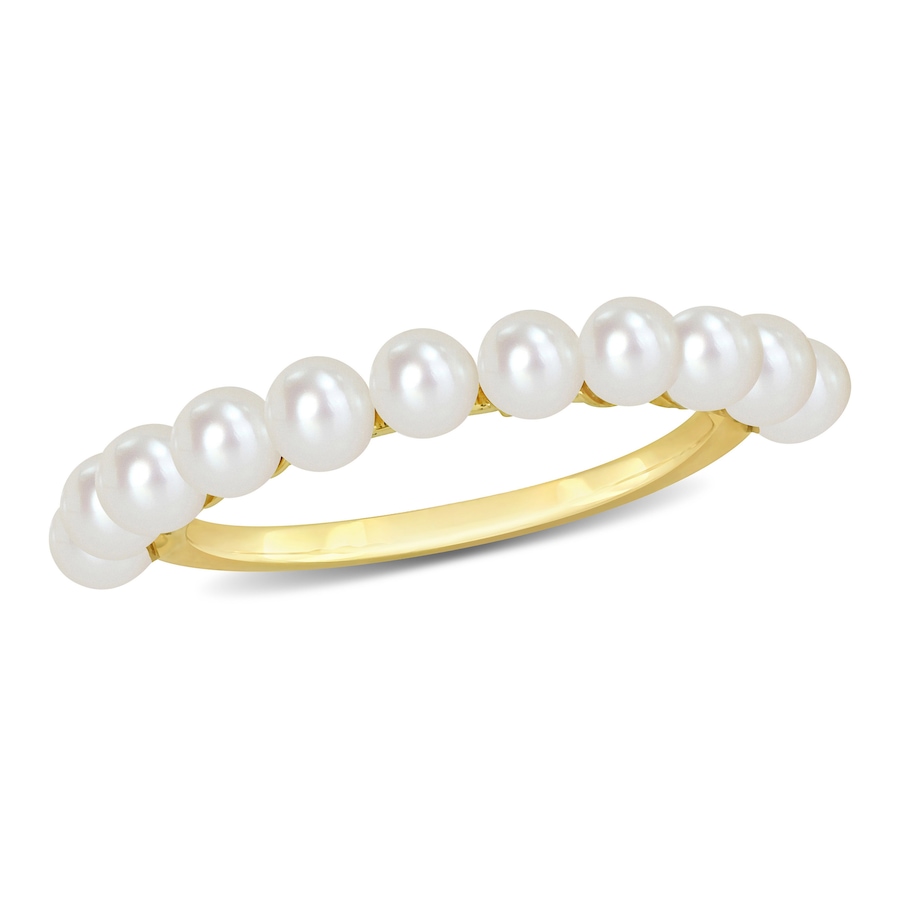 Image 736147.jpg, Product 736-147 / Price $699.99, Amour Pearls 14K Yellow Gold 3-3.5mm Freshwater Cultured Pearl Single Row Ring from Amour Pearls on TSC.ca's Jewellery department