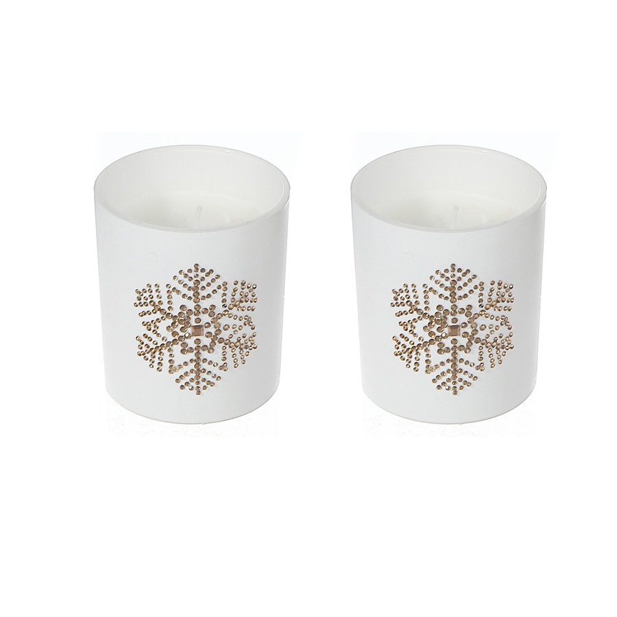 Image 736195_ALTMORE2.jpg, Product 736-195 / Price $29.99, IH Casa Décor 7-oz Matte White Jar Scented Candle (snowflake, sacred forest, set of 2) from IH Casa Decor on TSC.ca's Home & Garden department