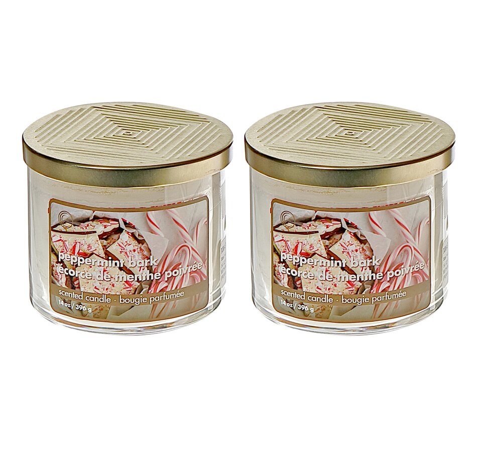 Image 736200_ALTMORE2.jpg, Product 736-200 / Price $34.99, IH Casa Décor 14-oz 3-Wick Jar Candle with Metal Lid (peppermint bark, set of 2) from IH Casa Decor on TSC.ca's Home & Garden department