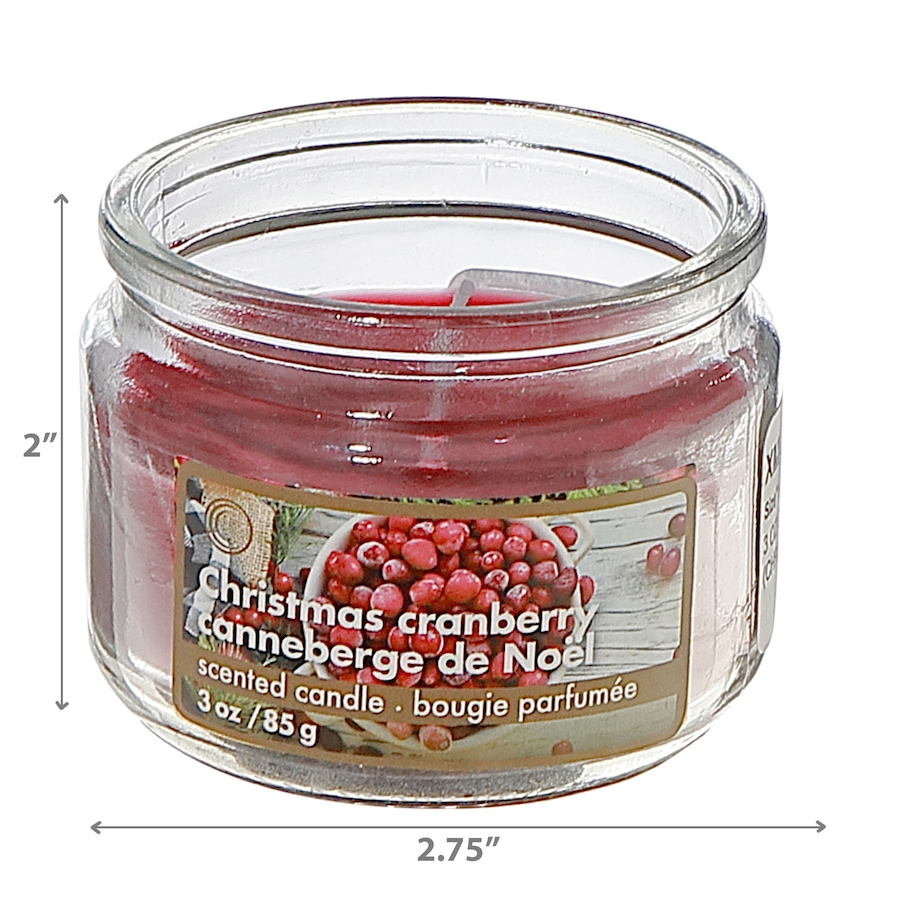 Image 736205_ALTMORE3.jpg, Product 736-205 / Price $24.99, IH Casa Décor 3-oz Scented Jar Candle (Christmas cranberry, set of 6) from IH Casa Decor on TSC.ca's Home & Garden department