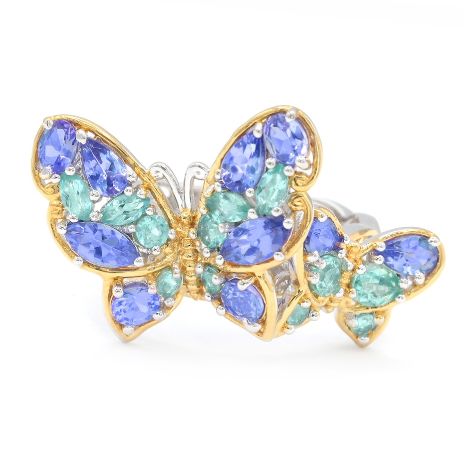 Image 736227.jpg, Product 736-227 / Price $349.99, Gems En Vogue Palladium Silver Dauphin Apatite And Tanzanite Butterfly Ring from Gems En Vogue on TSC.ca's Jewellery department