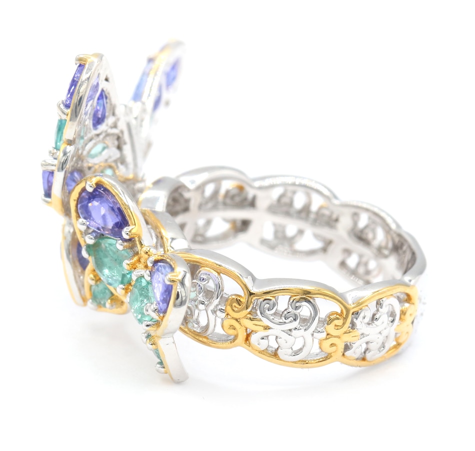 Image 736227_ALTMORE1.jpg, Product 736-227 / Price $349.99, Gems En Vogue Palladium Silver Dauphin Apatite And Tanzanite Butterfly Ring from Gems En Vogue on TSC.ca's Jewellery department