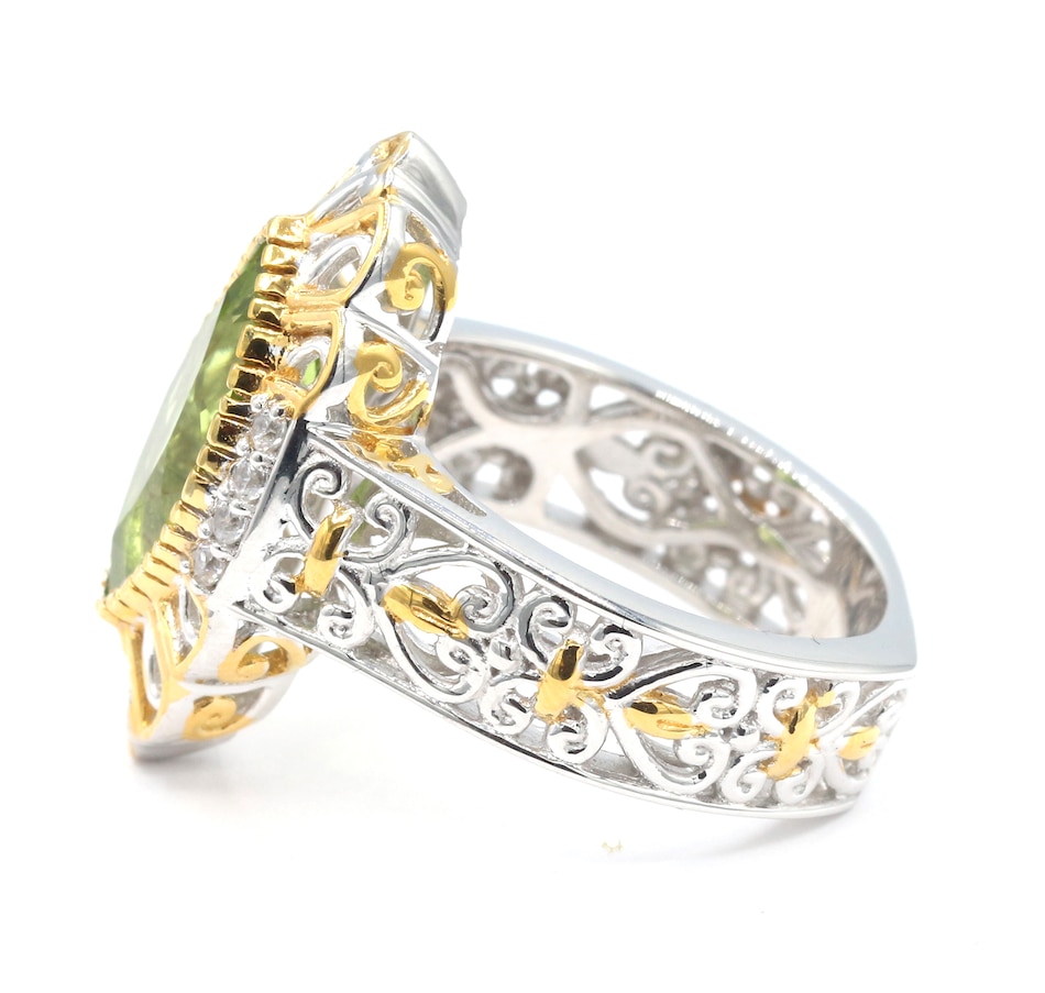 Image 736233_ALTMORE1.jpg, Product 736-233 / Price $449.99, Gems En Vogue Palladium Silver Peridot And White Zircon Ring from Gems En Vogue on TSC.ca's Jewellery department