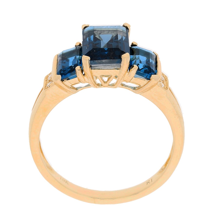 Image 736492_ALTMORE1.jpg, Product 736-492 / Price $579.99, Cirari 10K Yellow Gold 3 Stone London Blue Topaz Ring from Cirari on TSC.ca's Jewellery department
