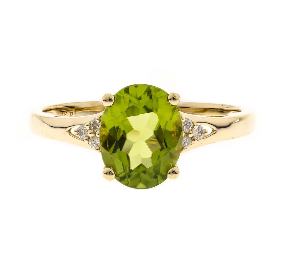 Jewellery Rings Cirari 10K Yellow Gold Peridot and Diamond Ring TSC.ca Online Shopping