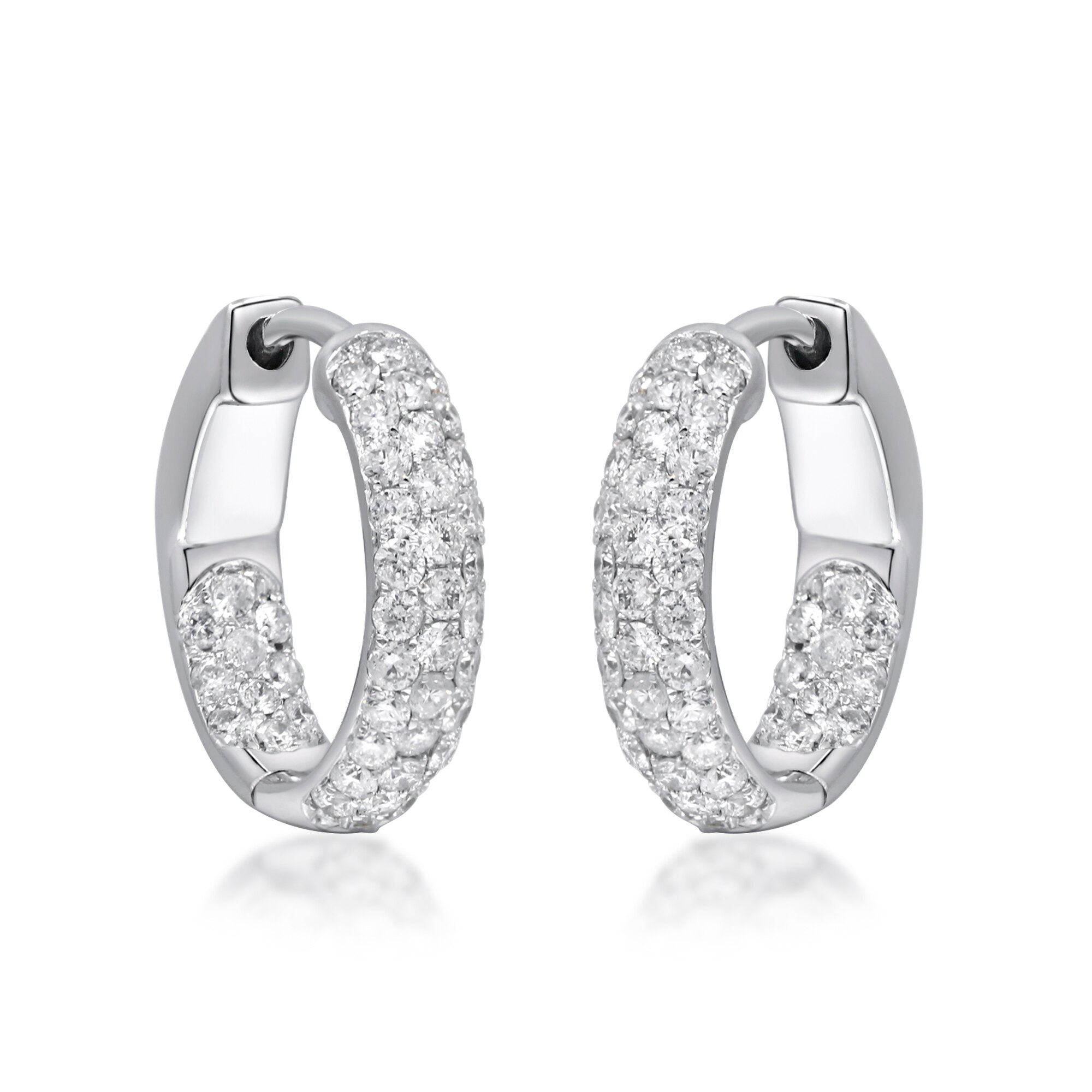 14K White Gold Diamond Huggie Earrings Online Shopping For Canadians   736545 ALTMORE1 