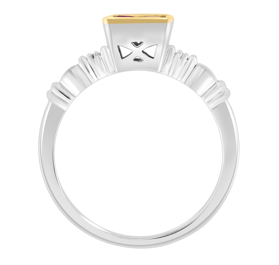 Image 736592_ALTMORE1.jpg, Product 736-592 / Price $1,699.99, EFFY Jewellery 14K Two-Tone Gold Square Top Ruby and Diamond Ring from Effy Jewellery on TSC.ca's Jewellery department