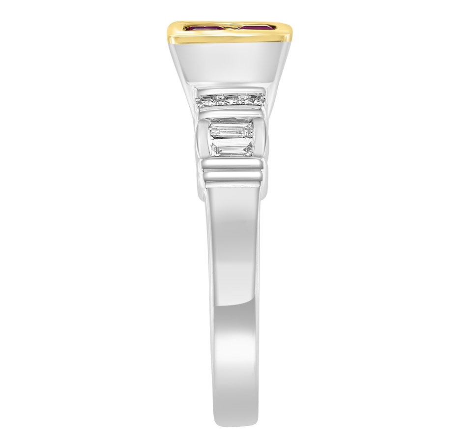 Image 736592_ALTMORE2.jpg, Product 736-592 / Price $1,699.99, EFFY Jewellery 14K Two-Tone Gold Square Top Ruby and Diamond Ring from Effy Jewellery on TSC.ca's Jewellery department