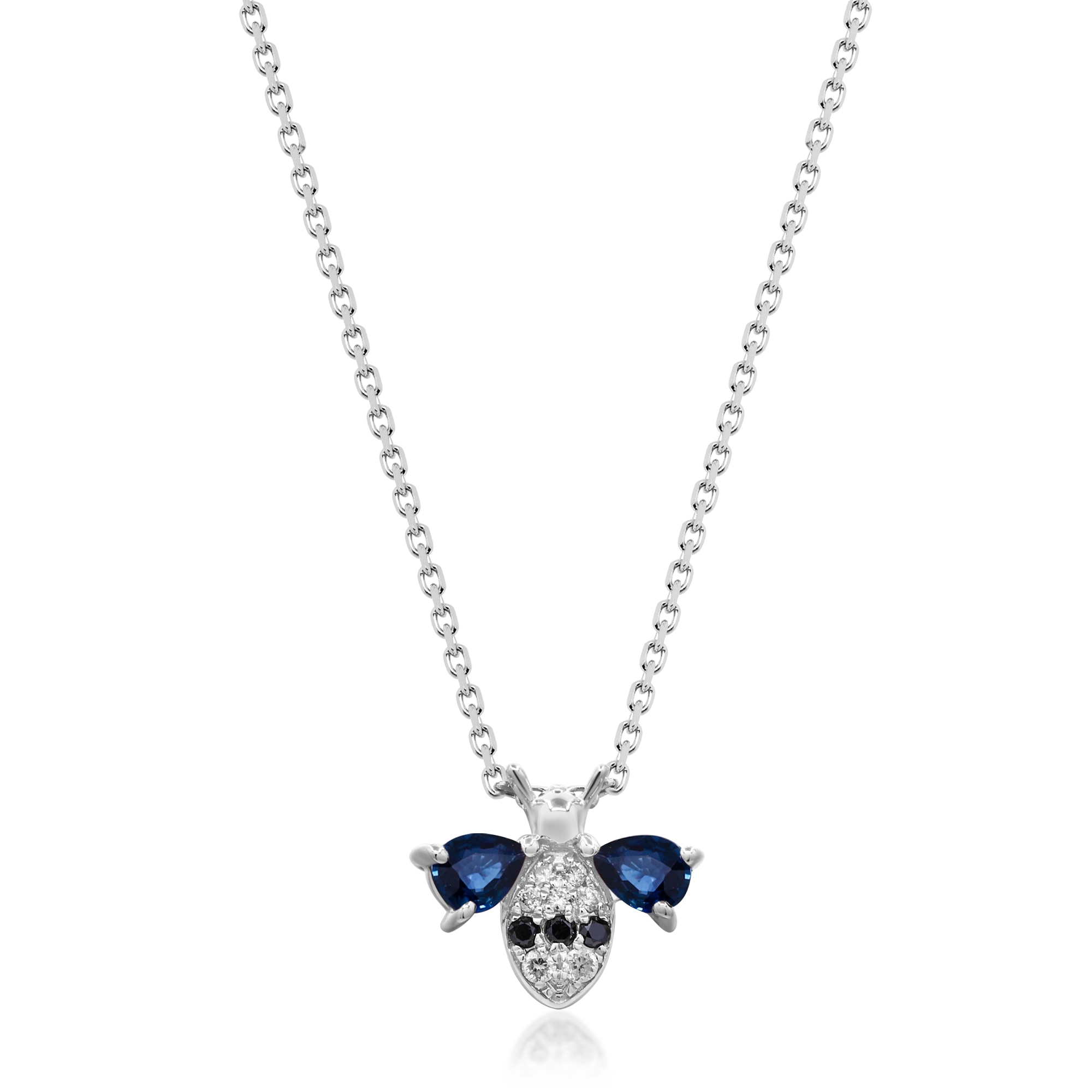 Cirari 10K White Gold Blue Sapphire and Diamond Critter Pendant