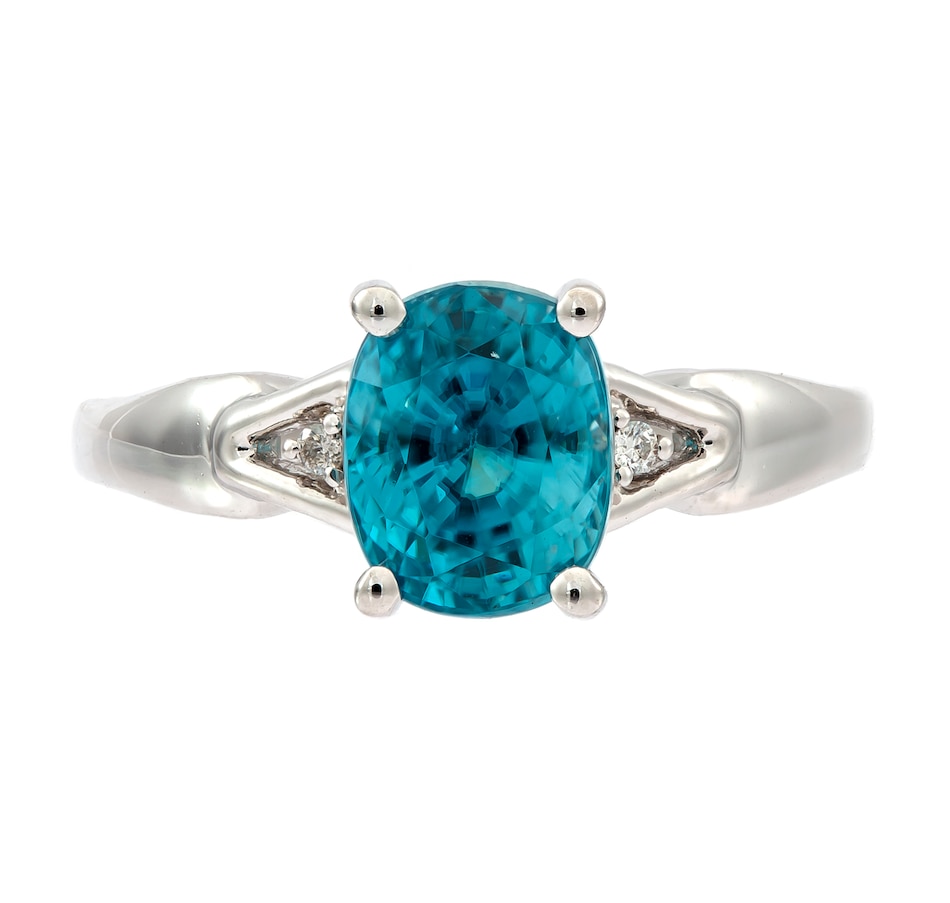 Image 736656.jpg, Product 736-656 / Price $1,299.99, Cirari 14K White Gold Blue Zircon and Diamond Ring from Cirari on TSC.ca's Jewellery department